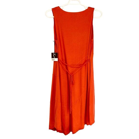 Simply Vera Women's size Large Coral V-Neck Sleeveless A-line Midi Knit Dress - Picture 7 of 8
